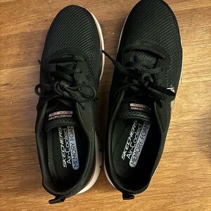 Skechers black athletic shoes